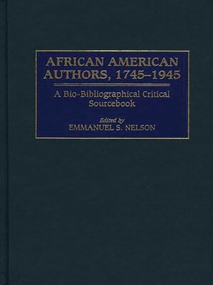 cover image of African American Authors, 1745-1945